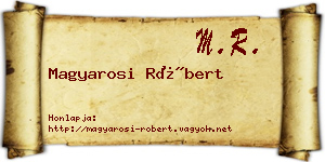 Magyarosi Róbert névjegykártya