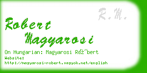 robert magyarosi business card